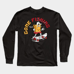 Gone Fishing Funny - Father Day Long Sleeve T-Shirt